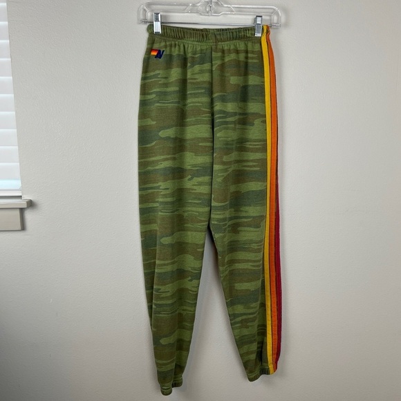 Aviator Nation Camo 5 Stripe Jogger Sweatpants - Picture 2 of 4